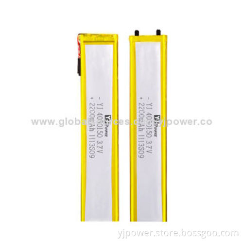 Rechargeable Polymer Batteries, 4030150, 2,200mAh/3.7V